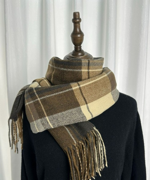 チェック柄 マフラー30*168cm WOODENDOLL (ウッディンドール) チェック柄 マフラー メンズ