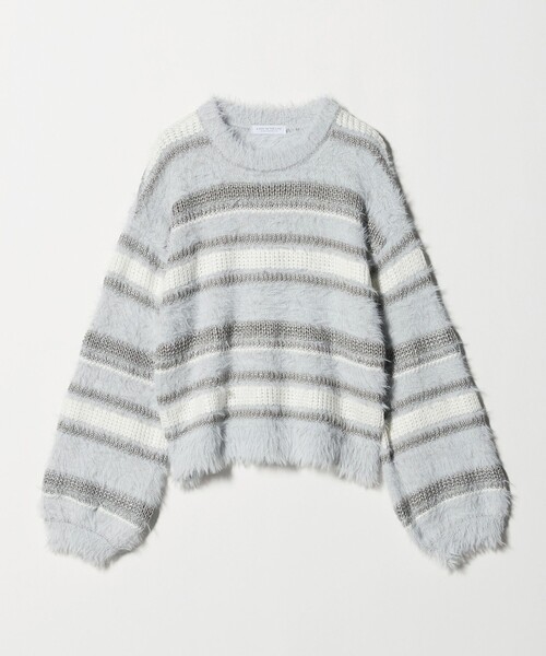 A DAY IN THE LIFE ニット セーター フェザー マルチボーダーニット