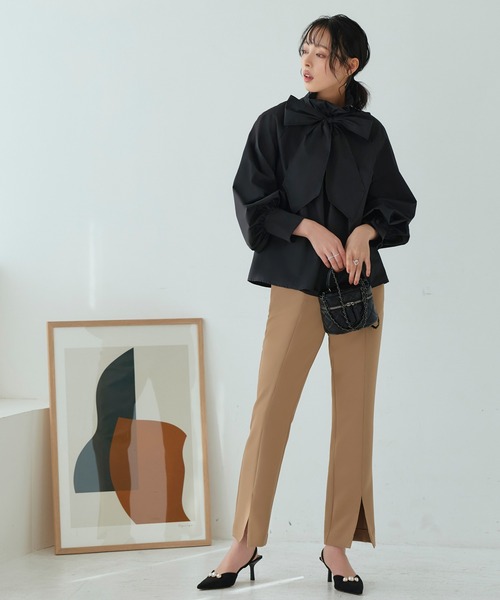 「RUIRUE BOUTIQUE」 長袖ブラウス S ネイビー レディース_画像6