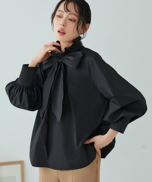 「RUIRUE BOUTIQUE」 長袖ブラウス S ネイビー レディース_画像8