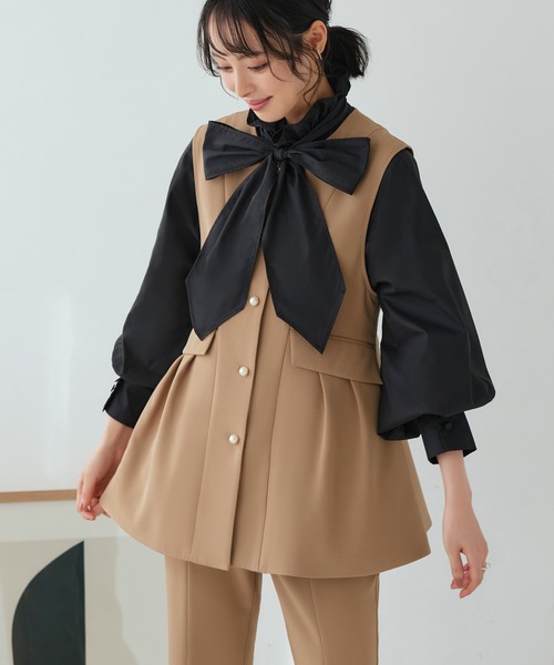 「RUIRUE BOUTIQUE」 長袖ブラウス S ネイビー レディース_画像9