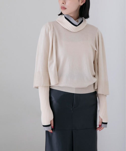 「Eimee Law」 半袖ニット 38 ブラック レディース_画像3