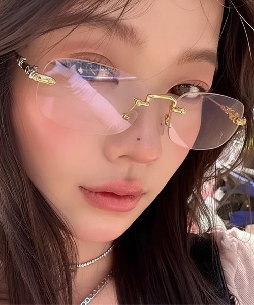 ARCHIVER 伊達メガネ メガネ 眼鏡 「Bz」リムレスメタルフレーム 伊達