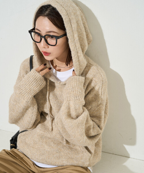 ニット フーディーニットプルオーバー レディース FREAK'S STORE（フリークスストア） ニット セーター 限定展開 ルーズ