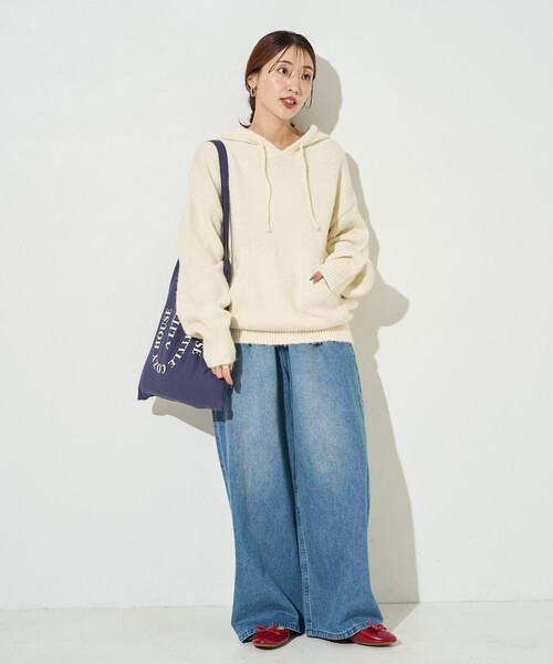 ニット フーディーニットプルオーバー レディース FREAK'S STORE（フリークスストア） ニット セーター 限定展開 ルーズ