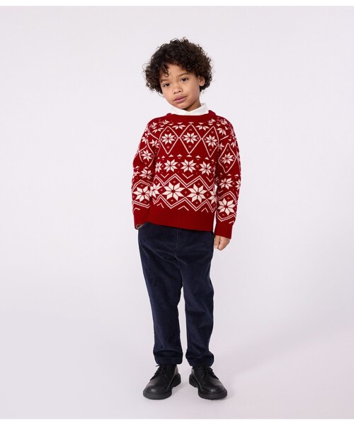 PETIT BATEAU - 編み物 ティーシャツ 編み物ティーシャツ キッズ 小わっぱ服 セーター-ベビー、キッズ、マタニティ-子ども服、シューズ