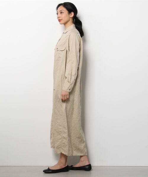 「TICCA」 シャツワンピース ONE SIZE ベージュ レディース_画像2