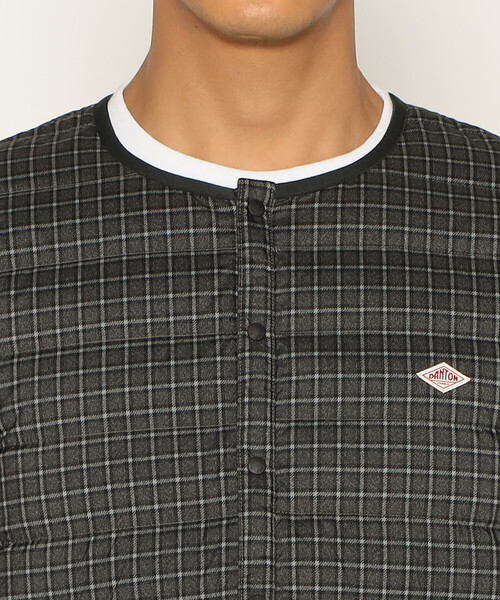 新品　DANTON ブラックチェック ダウンジャケット M Danton（ダントン） ダウンジャケット M グレー系その他 メンズ