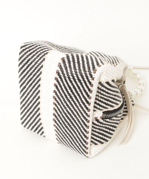 「united bamboo」 ストライプ柄2WAYバッグ - ホワイト レディース_画像3