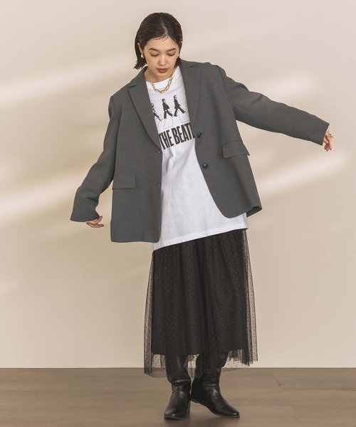 「Gready Brilliant」 「favori」テーラードジャケット FREE グレー レディース_画像2