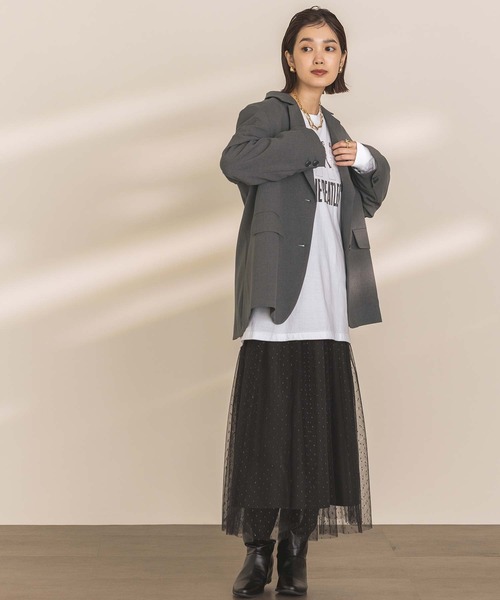 「Gready Brilliant」 「favori」テーラードジャケット FREE グレー レディース_画像3