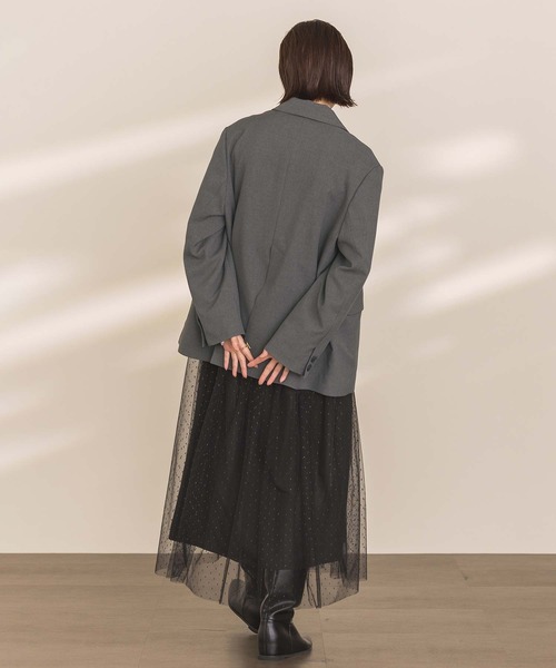 「Gready Brilliant」 「favori」テーラードジャケット FREE グレー レディース_画像4
