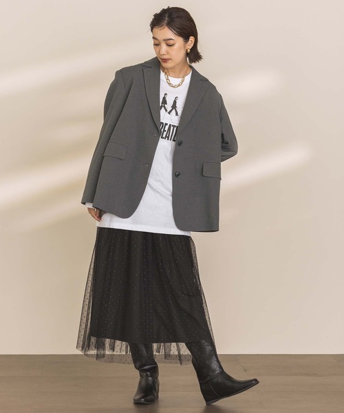 「Gready Brilliant」 「favori」テーラードジャケット FREE グレー レディース_画像5