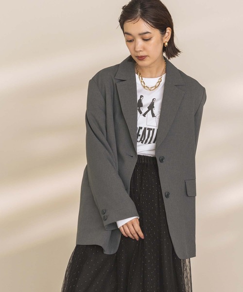 「Gready Brilliant」 「favori」テーラードジャケット FREE グレー レディース_画像9
