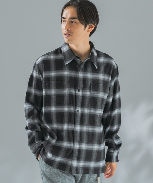 「URBAN RESEARCH ROSSO MEN」 長袖シャツ MEDIUM ブラック メンズ_画像3