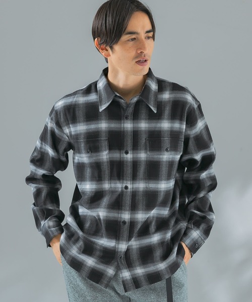 「URBAN RESEARCH ROSSO MEN」 長袖シャツ MEDIUM ブラック メンズ_画像5