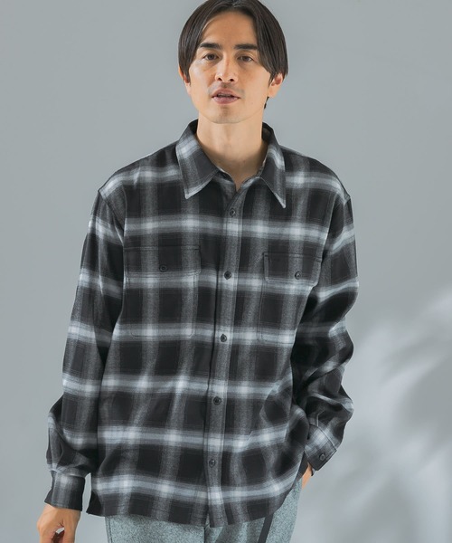 「URBAN RESEARCH ROSSO MEN」 長袖シャツ MEDIUM ブラック メンズ_画像6