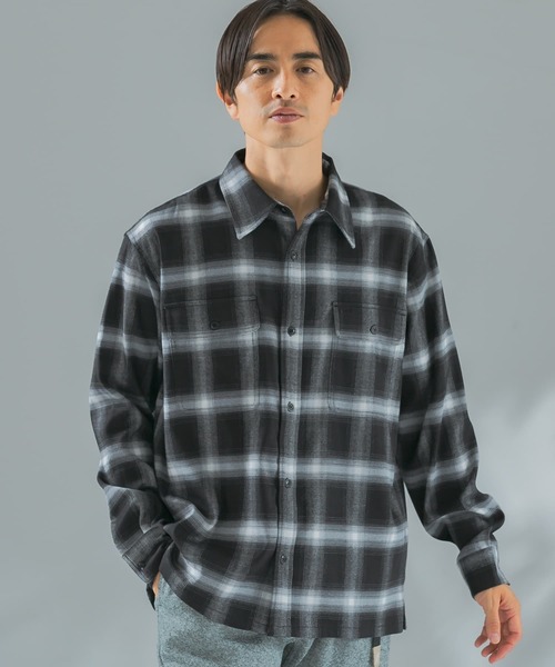 「URBAN RESEARCH ROSSO MEN」 長袖シャツ MEDIUM ブラック メンズ_画像7