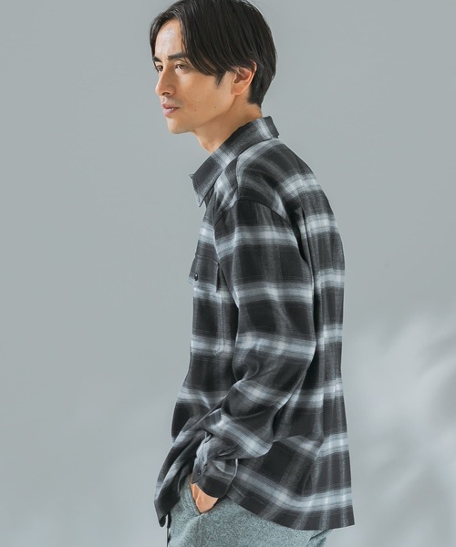 「URBAN RESEARCH ROSSO MEN」 長袖シャツ MEDIUM ブラック メンズ_画像9