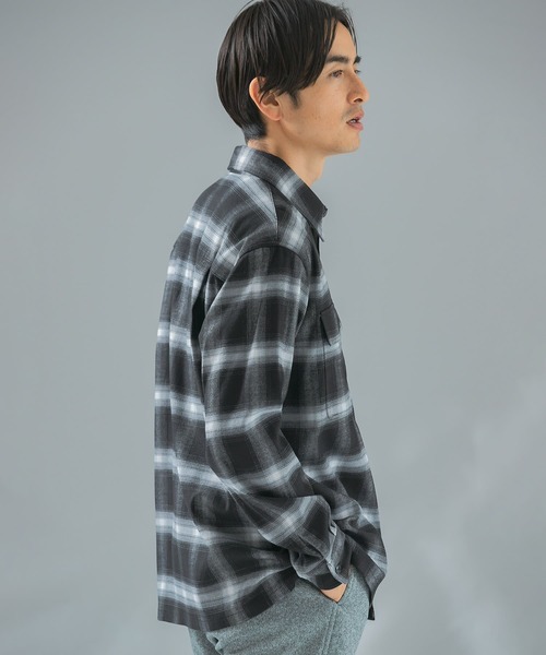 「URBAN RESEARCH ROSSO MEN」 長袖シャツ MEDIUM ブラック メンズ_画像10