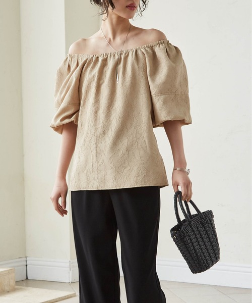 「RANAN」 半袖ブラウス M ベージュ レディース_画像7