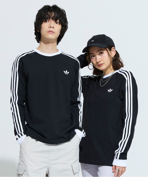 未使用 adidas ロングスリーブ adidas（アディダス） tシャツ スリーストライプス ロングスリーブ T