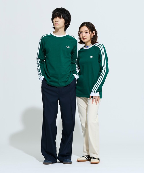 adidas（アディダス） tシャツ スリーストライプス ロングスリーブ T