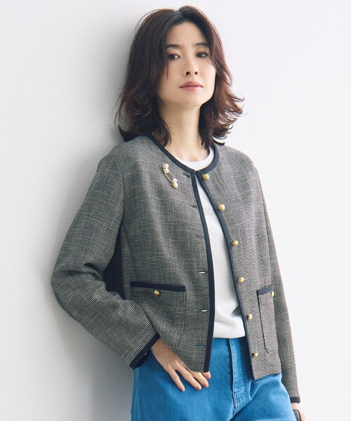 完売　2024年度　自由区　ライトカラミノーカラー ジャケット　¥29,920 洗える】ライトカラミノーカラー ジャケット / 自由区 | ファッション