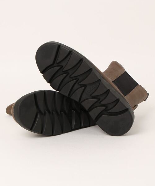 「ECCO」 ショートブーツ 35 モスグリーン レディース_画像3