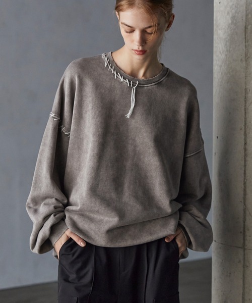 「SERACE」 スウェットカットソー M グレー メンズ_画像2