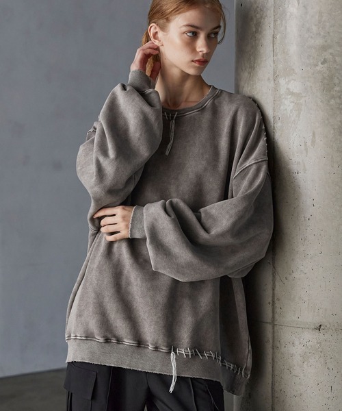 「SERACE」 スウェットカットソー M グレー メンズ_画像3