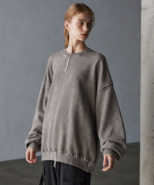 「SERACE」 スウェットカットソー M グレー メンズ_画像4