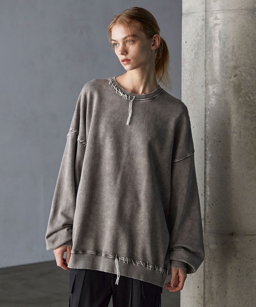 「SERACE」 スウェットカットソー M グレー メンズ_画像8