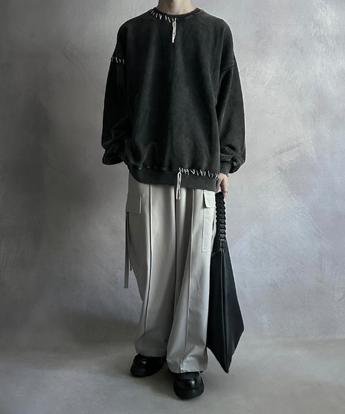 「SERACE」 スウェットカットソー M グレー メンズ_画像9