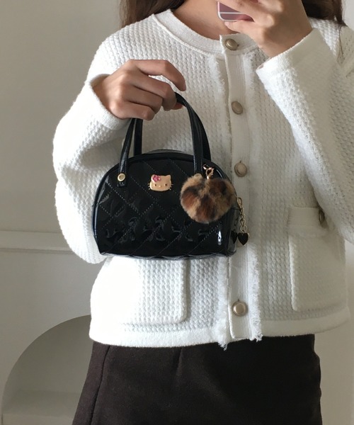 sanrio（サンリオ） ポーチ キティエナメルキルトPミニボストンポーチ