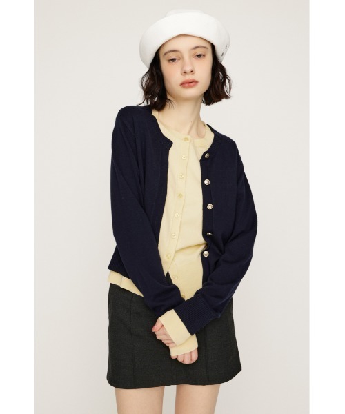 スライ　ネイビー　レイヤードライクカットトップス LAYERED LIKE CUT TOPS レイヤードライクカットトップス 春服（Tシャツ