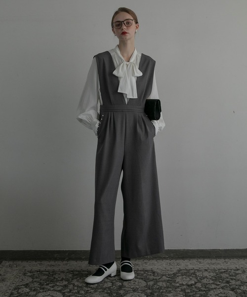 「BONLECILL noir」 パンツドレス S ベージュ レディース_画像9