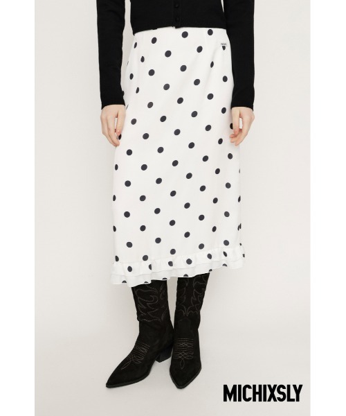 SLY（スライ） スカート MICHIXSLY DOTS SK ミチスライドットスカート