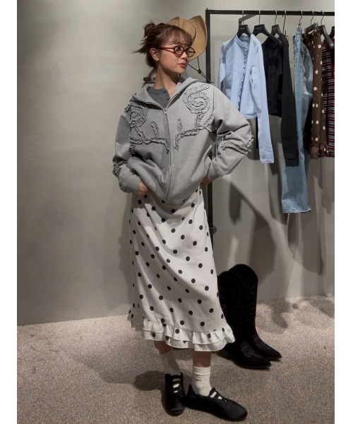 SLY（スライ） スカート MICHIXSLY DOTS SK ミチスライドットスカート