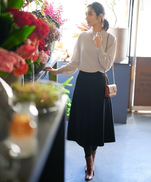 「23区」 フレアスカート 44 ベージュ レディース_画像7