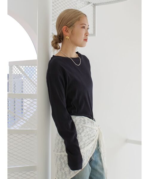Ungrid（アングリッド） tシャツ シアーフィットロングスリーブTee