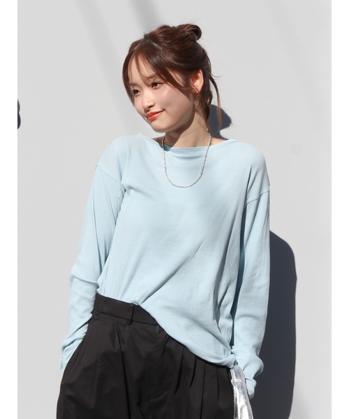 Ungrid 接結ロングスリーブTee Ungrid（アングリッド） tシャツ シアーフィットロングスリーブTee