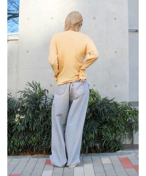 Ungrid 接結ロングスリーブTee Ungrid（アングリッド） tシャツ シアーフィットロングスリーブTee