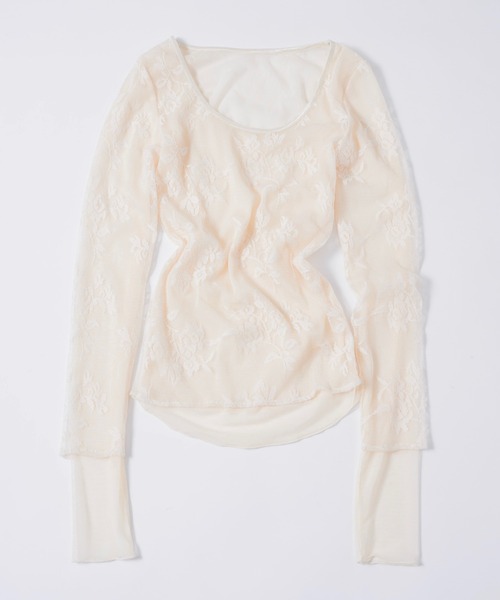 「musubore」 長袖カットソー FREE ピンク レディース_画像3