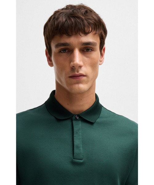 BOSS（HUGO BOSS） 「BOSS」 長袖ポロシャツ S ブラック メンズ