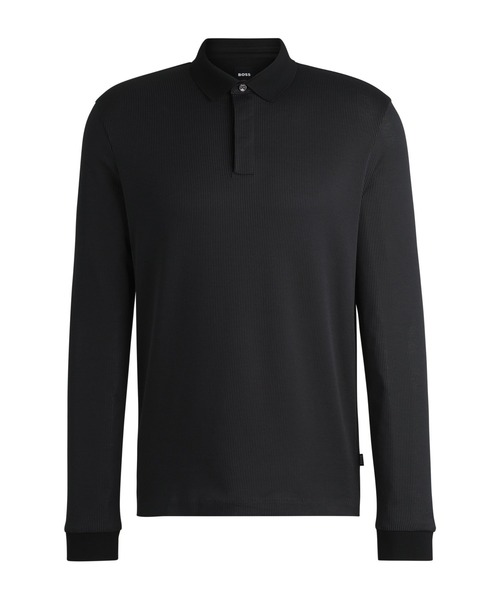 BOSS（HUGO BOSS） 「BOSS」 長袖ポロシャツ S ブラック メンズ
