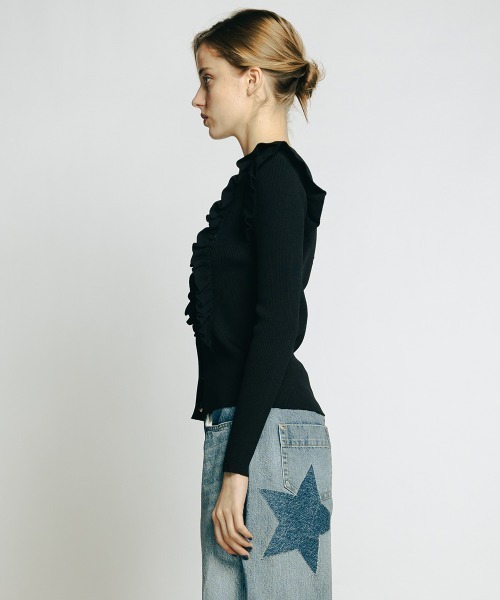 「Sov.」 ニットカーディガン 38 オフホワイト レディース_画像3