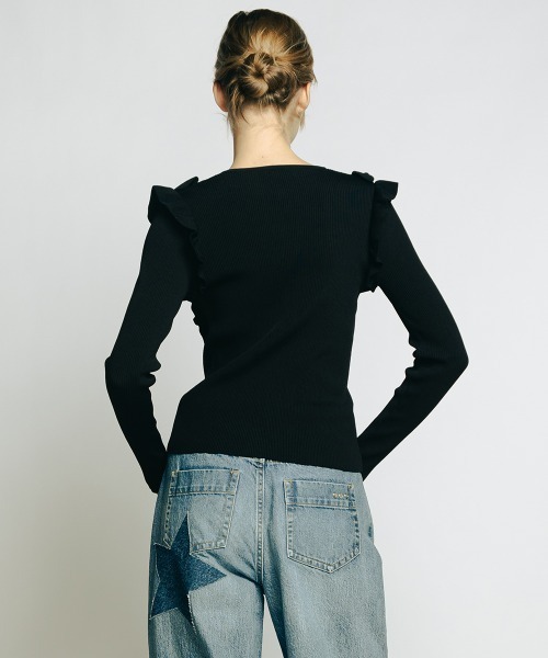 「Sov.」 ニットカーディガン 38 オフホワイト レディース_画像4