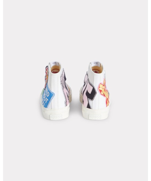 スニーカー 'KENZO Hoshi' ハイトップ スニーカー イン コットンキャンバス メンズの画像