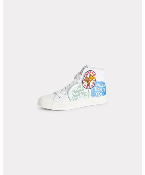 スニーカー 'KENZO Hoshi' ハイトップ スニーカー イン コットンキャンバス メンズの画像
